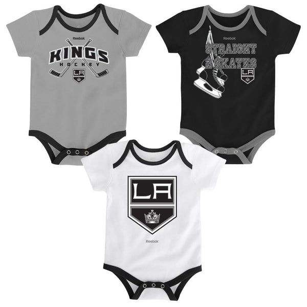 Los Angeles LA Kings 3pc Creeper Bodysuit Set Infant BabyTiny Fan