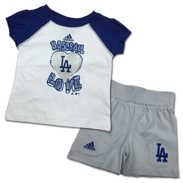 Dodgers Infant Girl T-Shirt and Short Set – babyfans