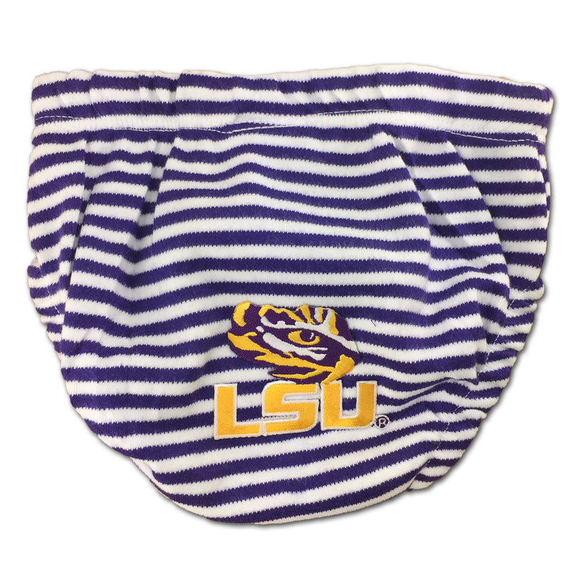 LSU Striped Polo Dress with Bloomers (0-3M Only)