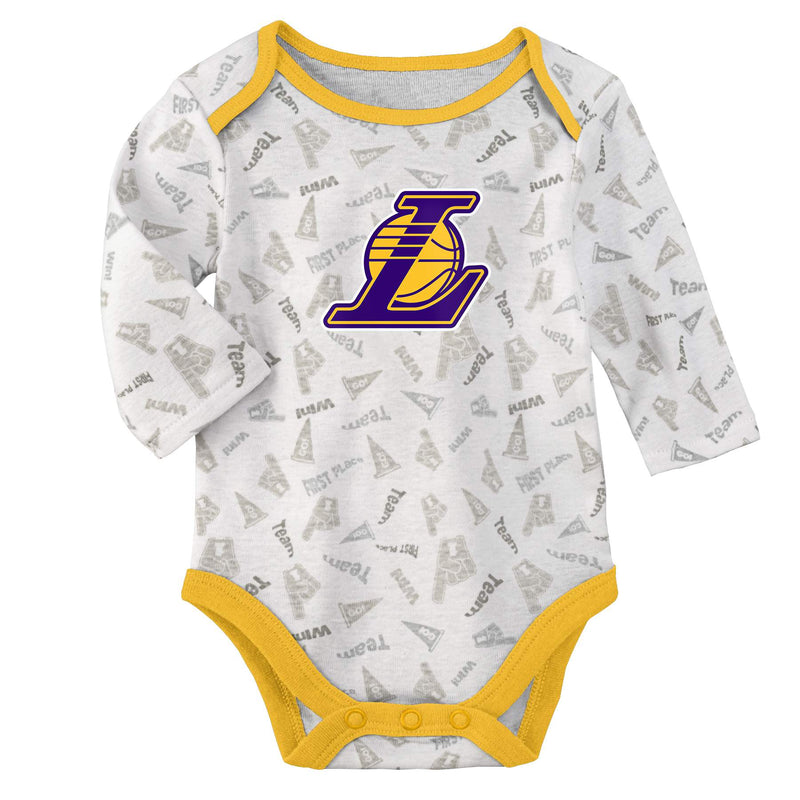 Lakers Bodysuit, Pants and Cap Set