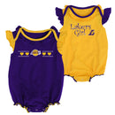 Lakers Baby Girl Duo Bodysuit Set