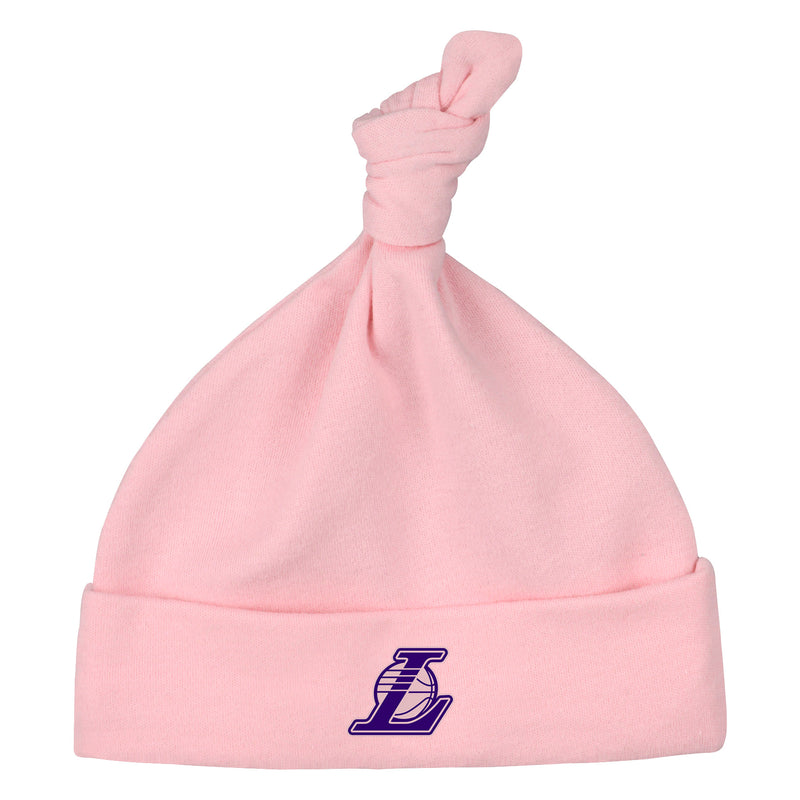 Lakers Pink Newborn Gown, Cap, and Booties