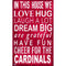 St. Louis Cardinals In This House Wall Décor.