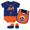 Mets Baby Ball Player Creeper Bib and Bootie Set