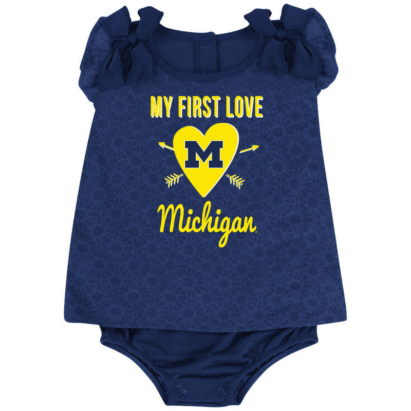 Wolverines Baby Girl My First Love Outfit