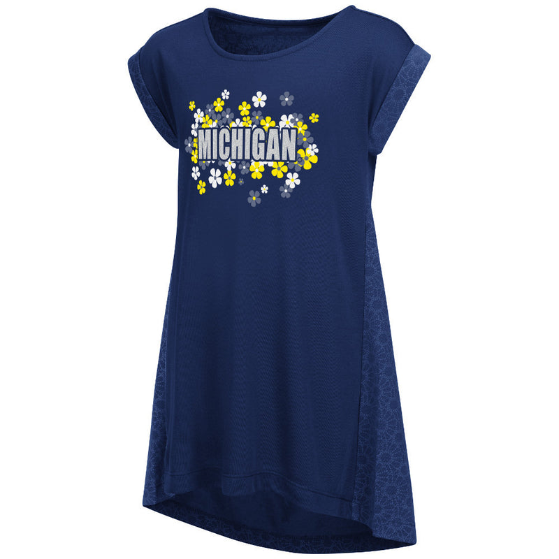 Wolverines Girl Dots and Daisies Dress