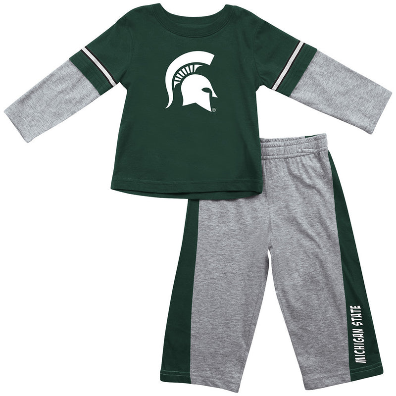 Michigan State Infant Long Sleeve Tee and Pants