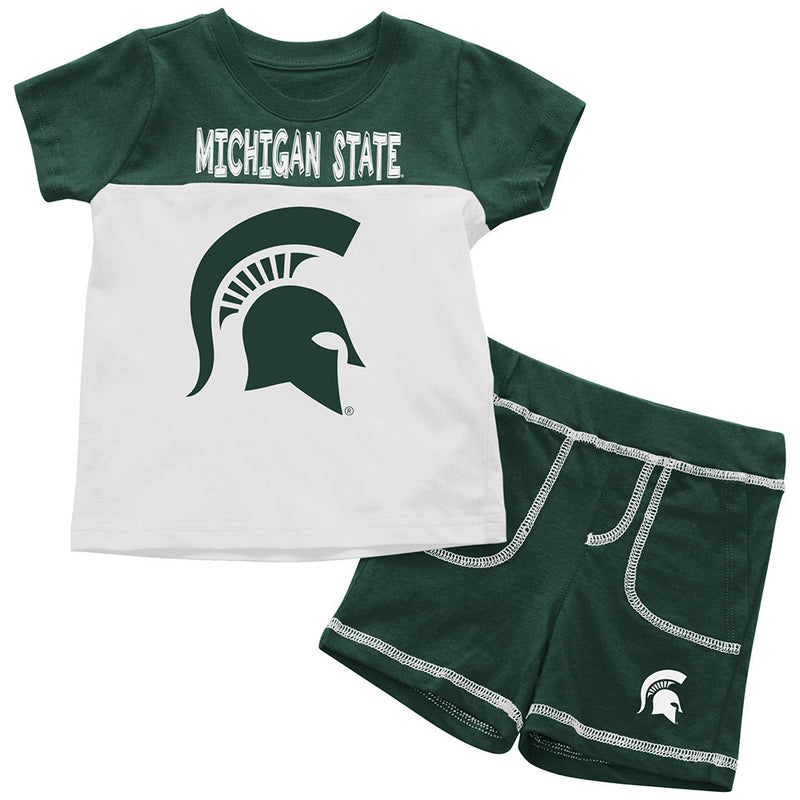 Spartans Infant Mascot Shorts and Tee Set