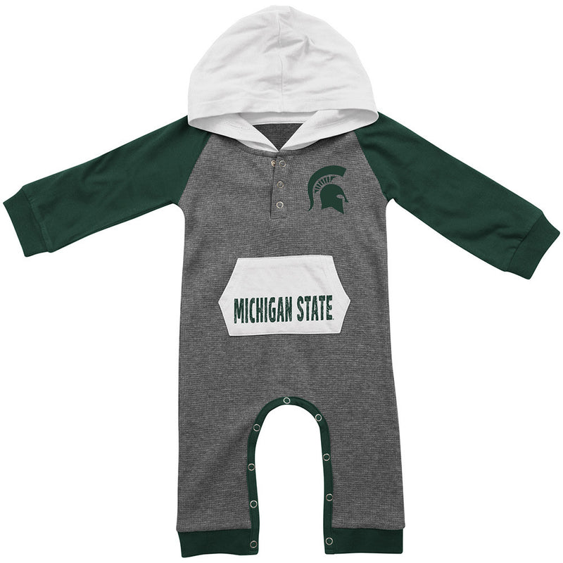 Michigan State Thermal Hooded Romper