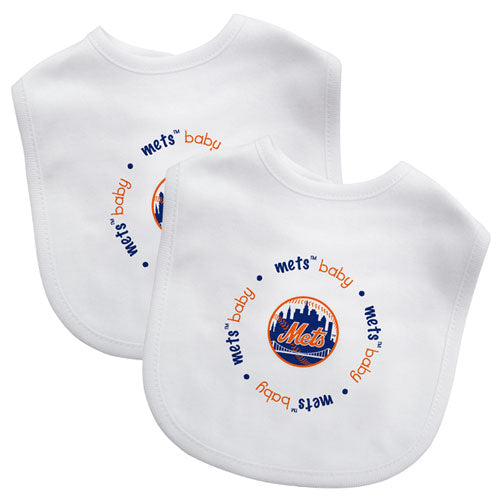 Embroidered Mets Baby Bibs (2-Pack)
