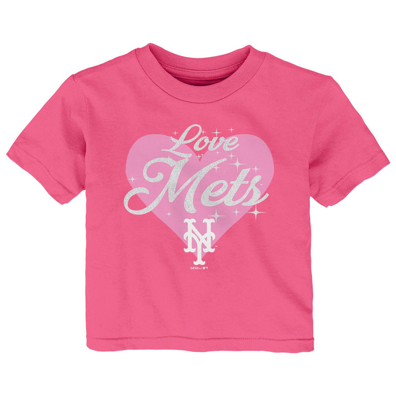 Love the Mets Pink Short Sleeve Tee