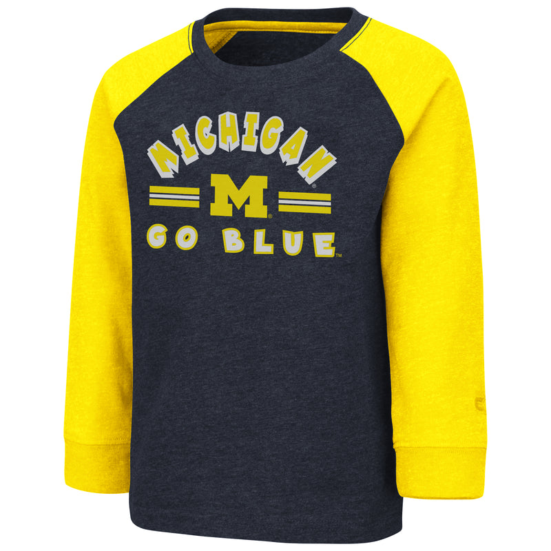 Michigan Wolverines Long Sleeve Raglan Shirt