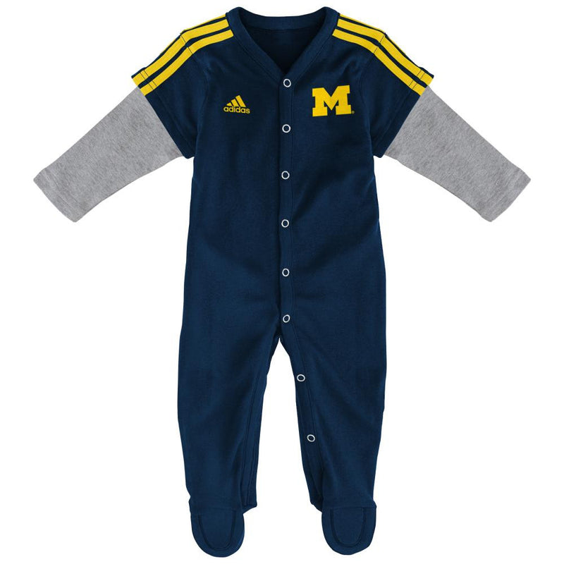 Michigan Infant Layered Sleeve Jersey Coverall