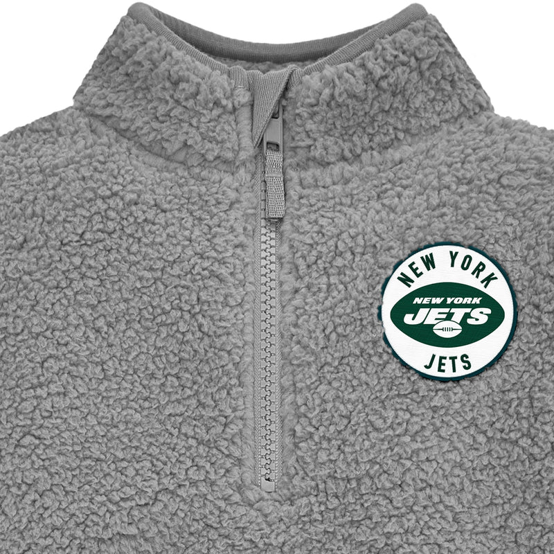 Infant & Toddler Boys Jets 1/4 Zip Sherpa Top