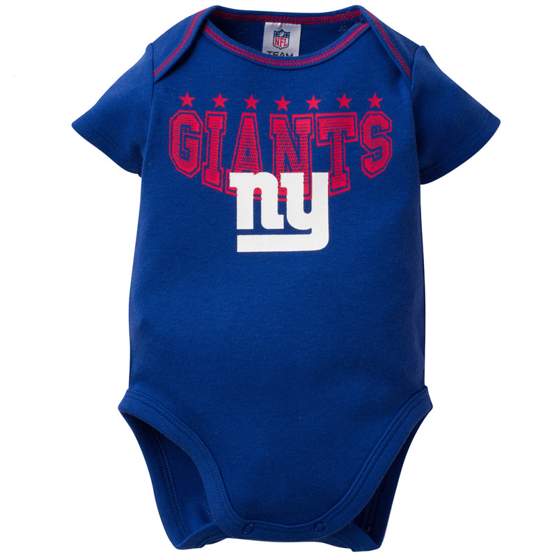 NY Giants Baby 3 Pack Short Sleeve Onesies