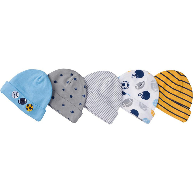 5-Pack Boys Sports Themed Caps