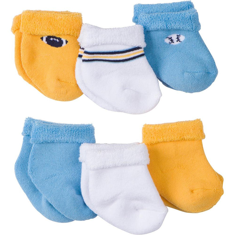 6-Pack Boys Sports Themed Socks