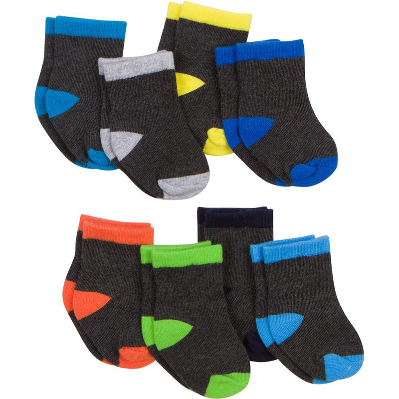 8-Pack Boys Stay-On Technology Wiggle-Proof Socks