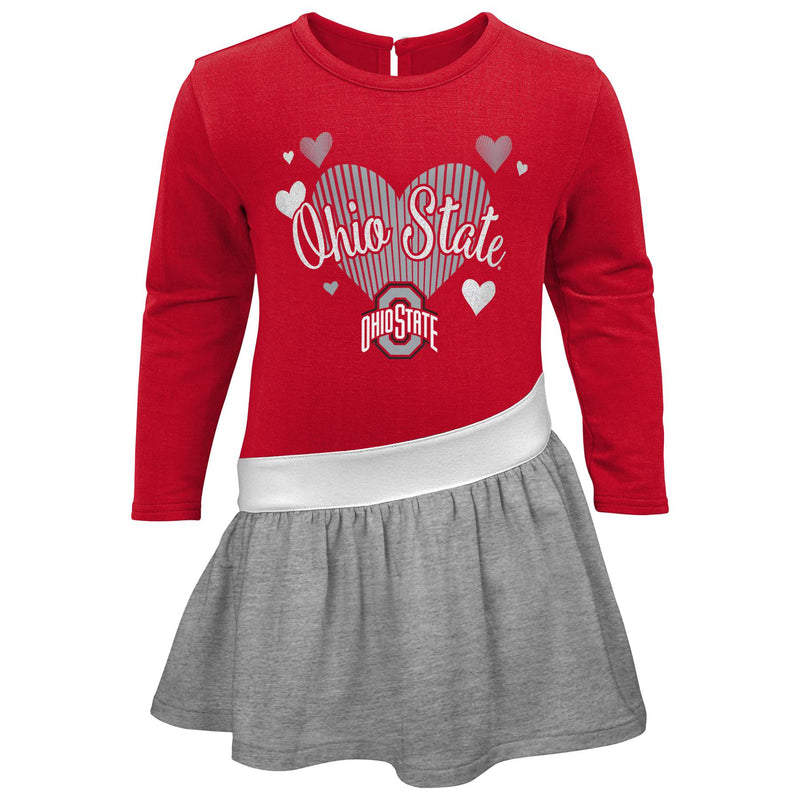 Ohio State Girls Heart Jersey Dress