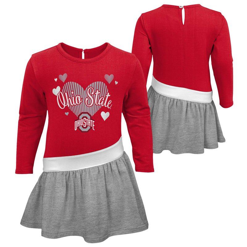 Ohio State Girls Heart Jersey Dress