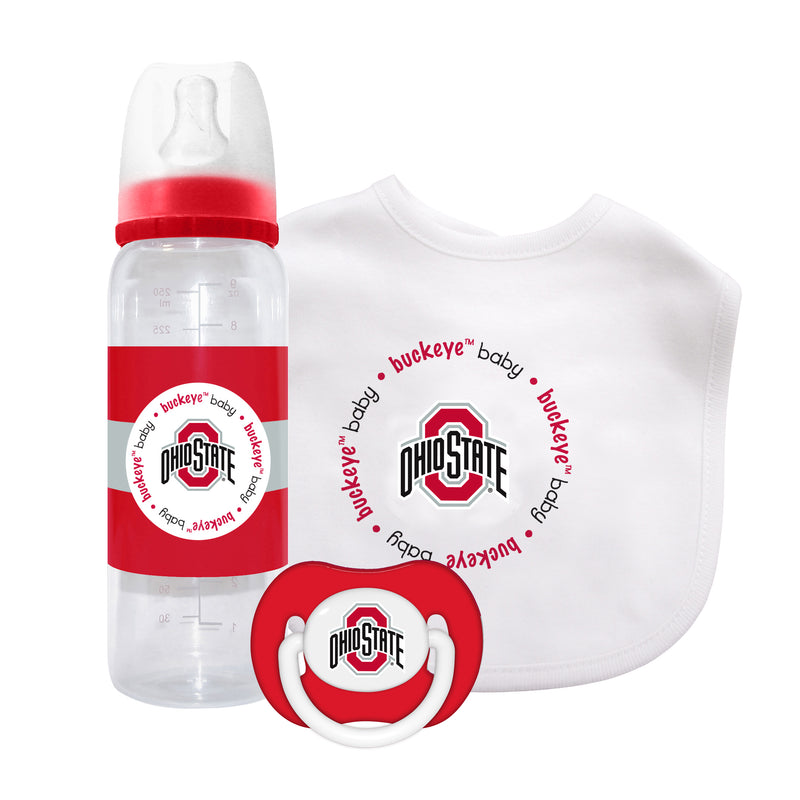 Ohio State Pacifier, Bib and Bottle Set