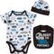 Panthers Baby Boy Bodysuit, Cap and Bib Set