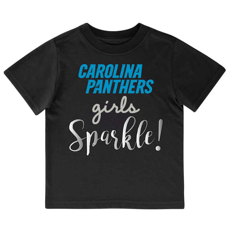 Panthers Girls Sparkle Short Sleeve Tee