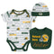 Packers Baby Boy Bodysuit, Bib & Cap Set
