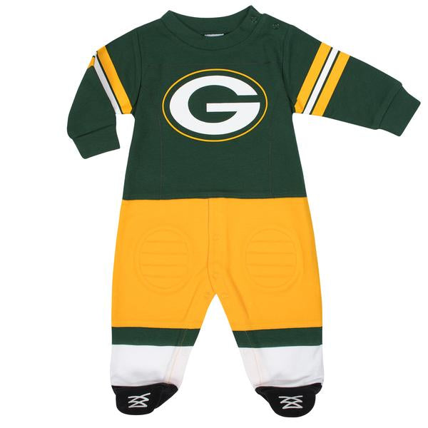 Packers Baby Footed Footysuit