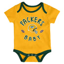 Packers Baby 3 Piece Bodysuit Set