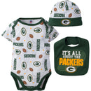 Packers Baby Logo Onesie, Cap and Bib