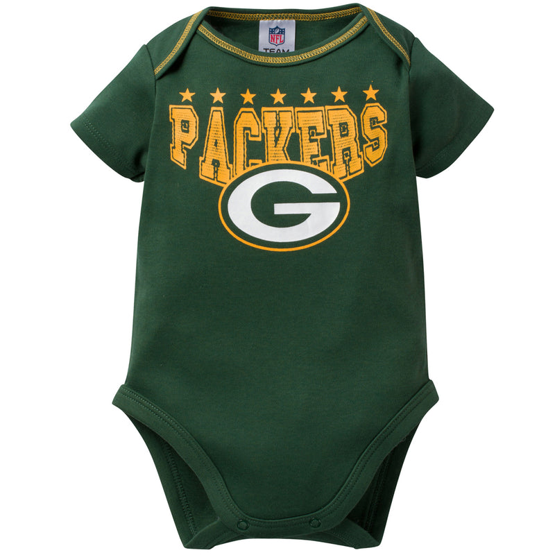 Packers Baby 3 Pack Short Sleeve Onesies