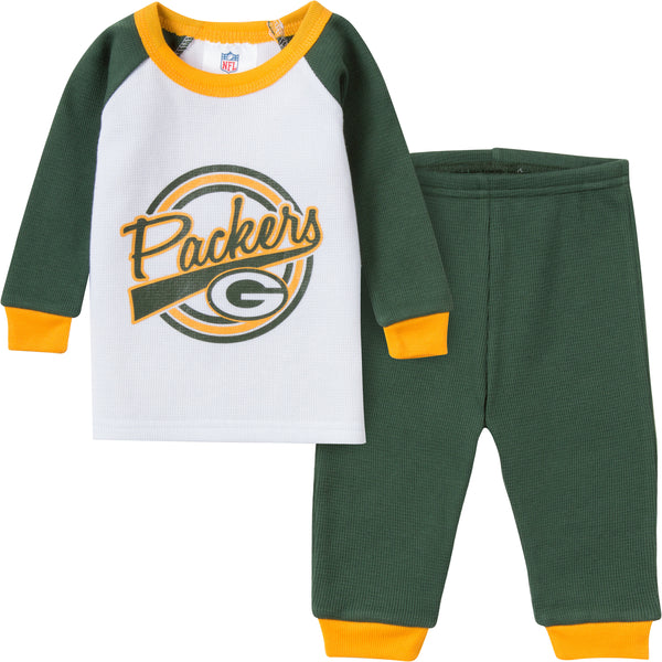 NFL Green Bay Packers Short & Long Sleeve Thermal Shirt Set 