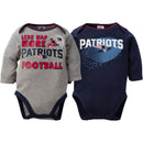 Baby Patriots Fan Long Sleeve Onesie 2 Pack