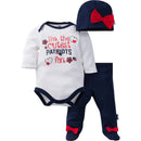 Patriots Baby Girl 3pc Outfit