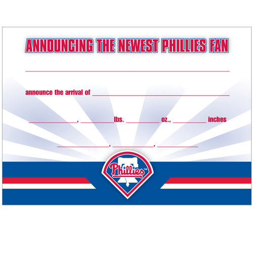 Official Phillies Birth Announcement