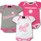 Steelers Three Pack Pink Body Suit Set (6-9M Only)