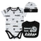 Raiders Baby Boy Bodysuit, Bib & Cap Set