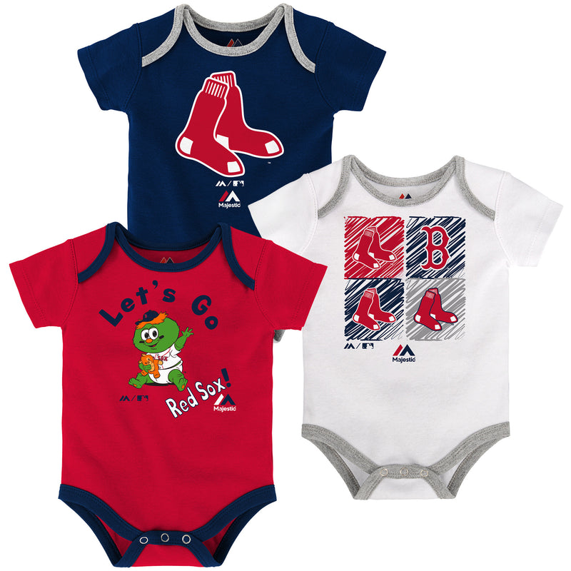 Let's Go Red Sox Creeper 3-Pack