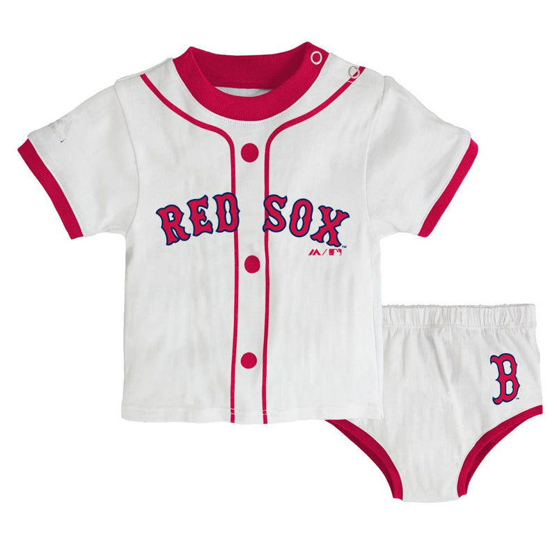 Red Sox Little Player Striped Tee and Diaper Cover