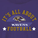 Baltimore Ravens Boys Long Sleeve Tee in Team Purple