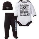 Raiders Baby 3 Piece Outfit
