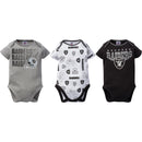 Raiders Baby 3 Pack Short Sleeve Onesies