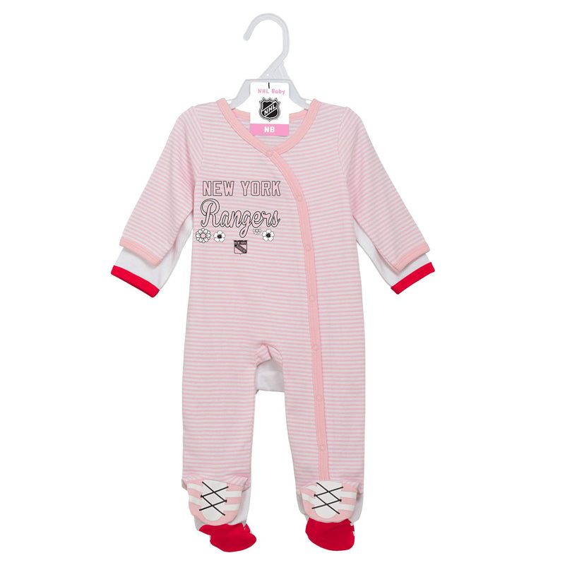 Rangers Girl Pink Infant Gameday Coveralls