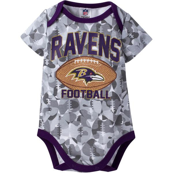 Baltimore Ravens Baby Camo Football Bodysuit