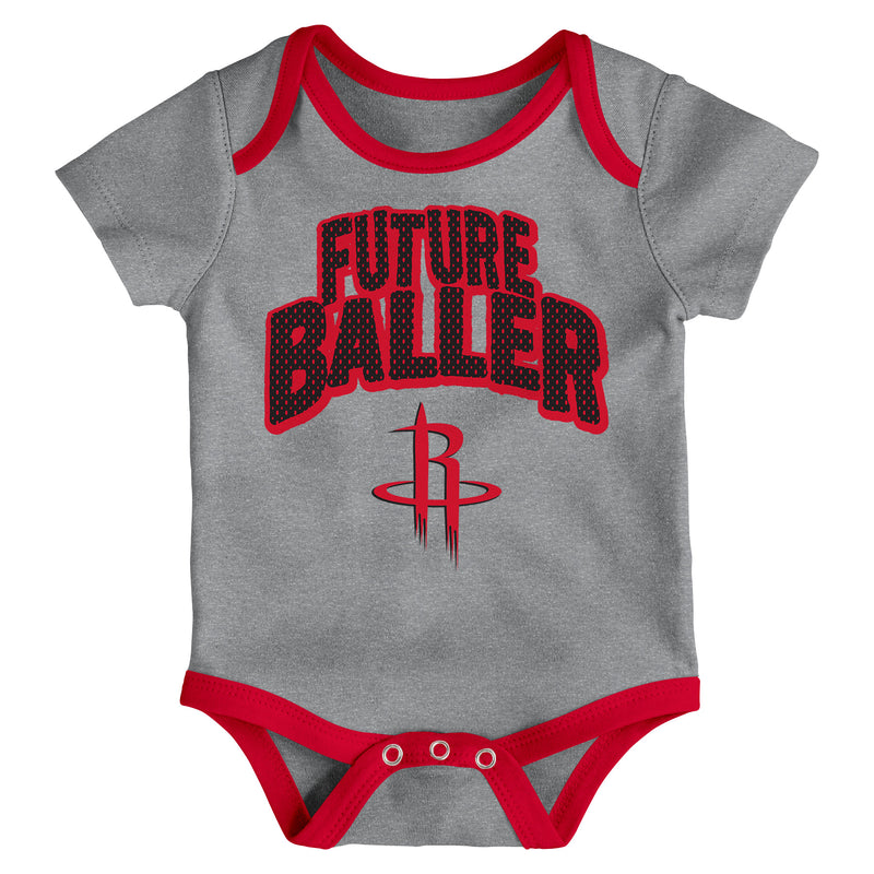 Rockets Future Baller 3-Pack Bodysuit Set