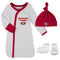 49ers Newborn Gown, Cap, and Booties