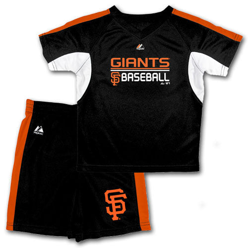 Giants Baby Team Color Shirt and Short Set