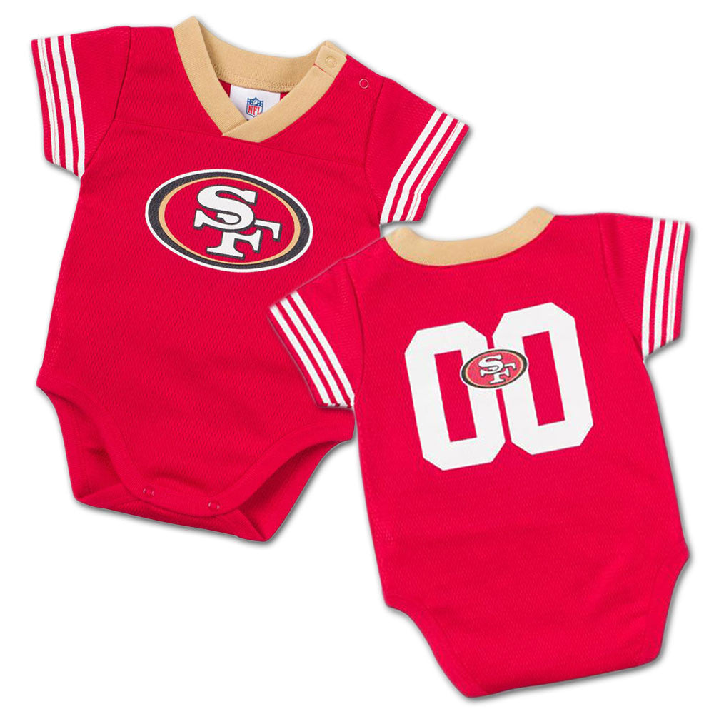 Baby 49ers Fan Jersey Onesie Bodysuit