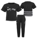 San Antonio Spurs Infant/Toddler Short Sleeve Shirt and Pants Outfit